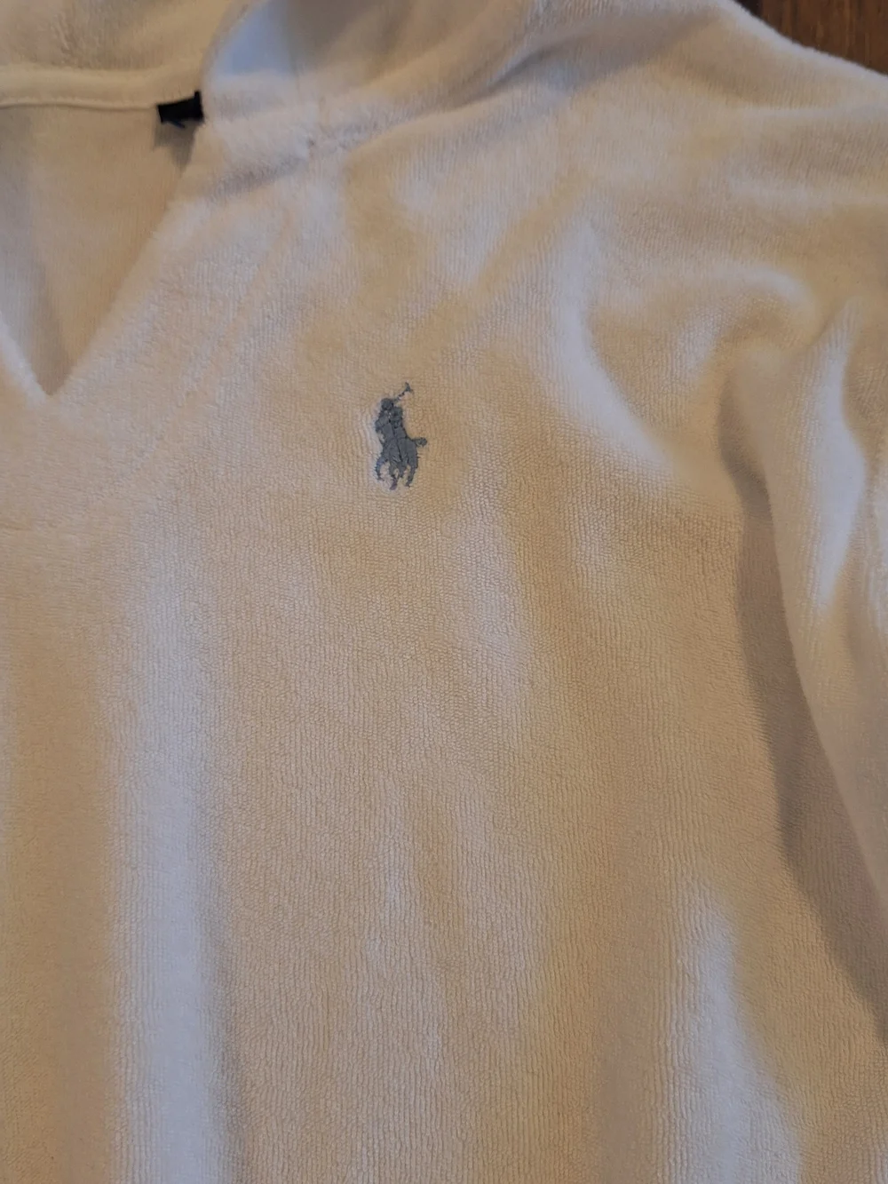 Ralph Lauren White Hooded Kids Cover Up Dress with Logo Size 5T